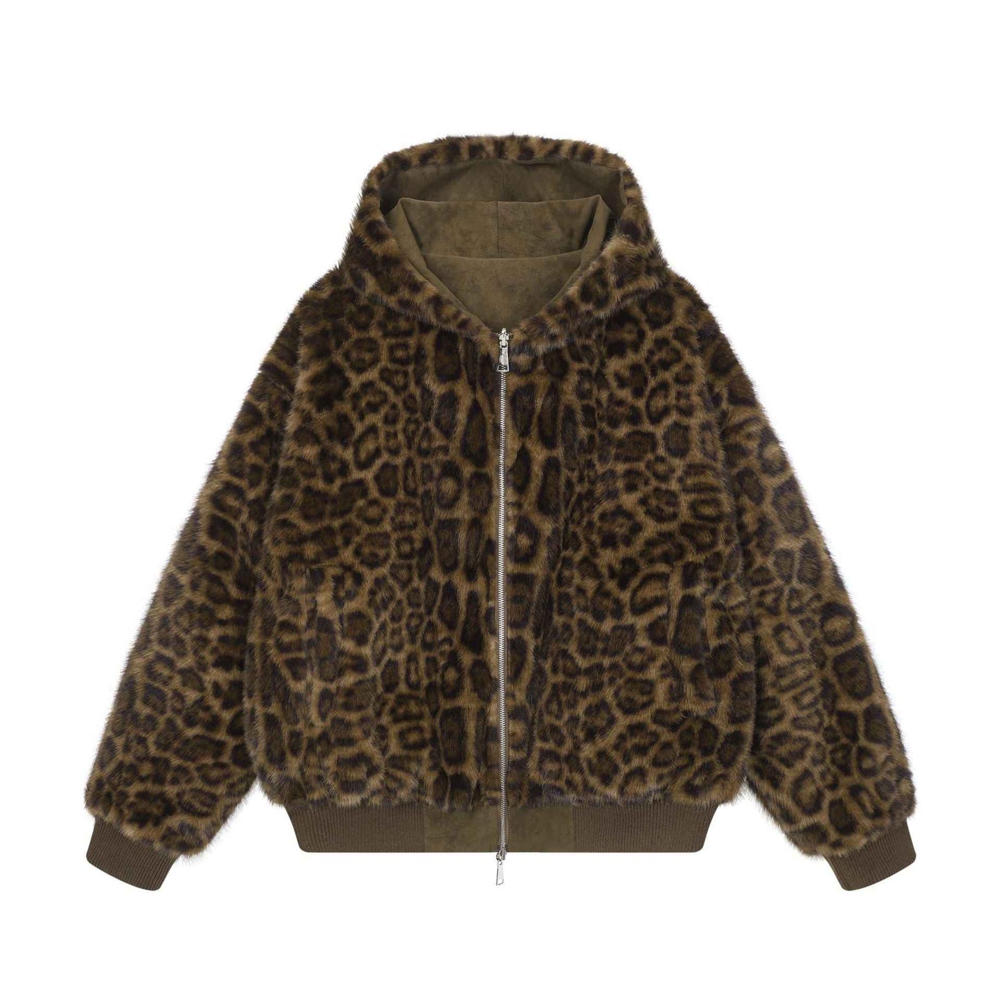 Double sided mountain carved leopard print hoodie for men and women | MuddyStock Originals