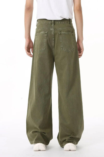 Distressed Wide Leg Jeans with Pockets For Men | MuddyStock Originals