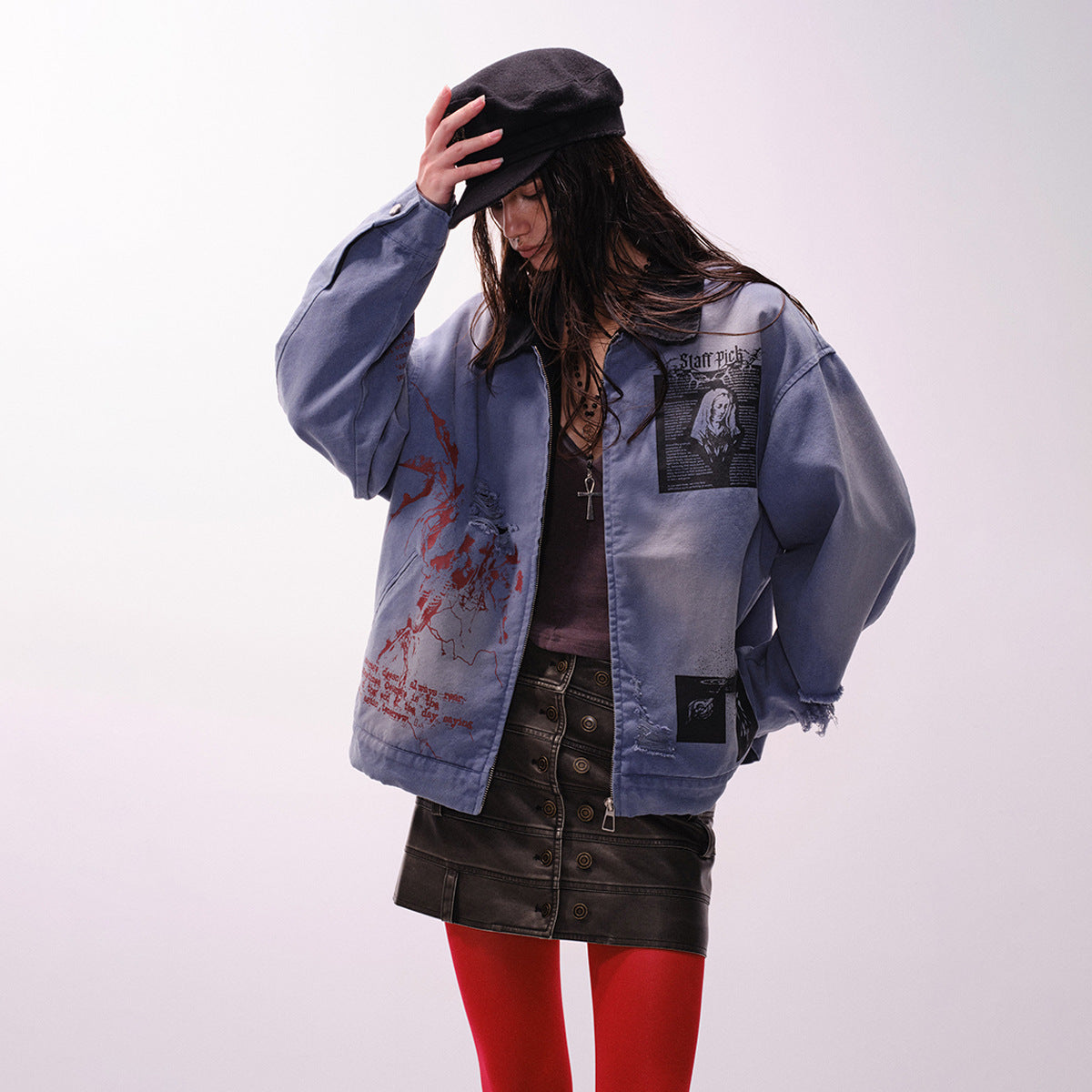 Washed denim jacket for women | MuddyStock Originals
