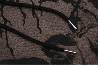 Goth Angel Dark Print Zipper Hoodie for Women | MuddyStock Originals