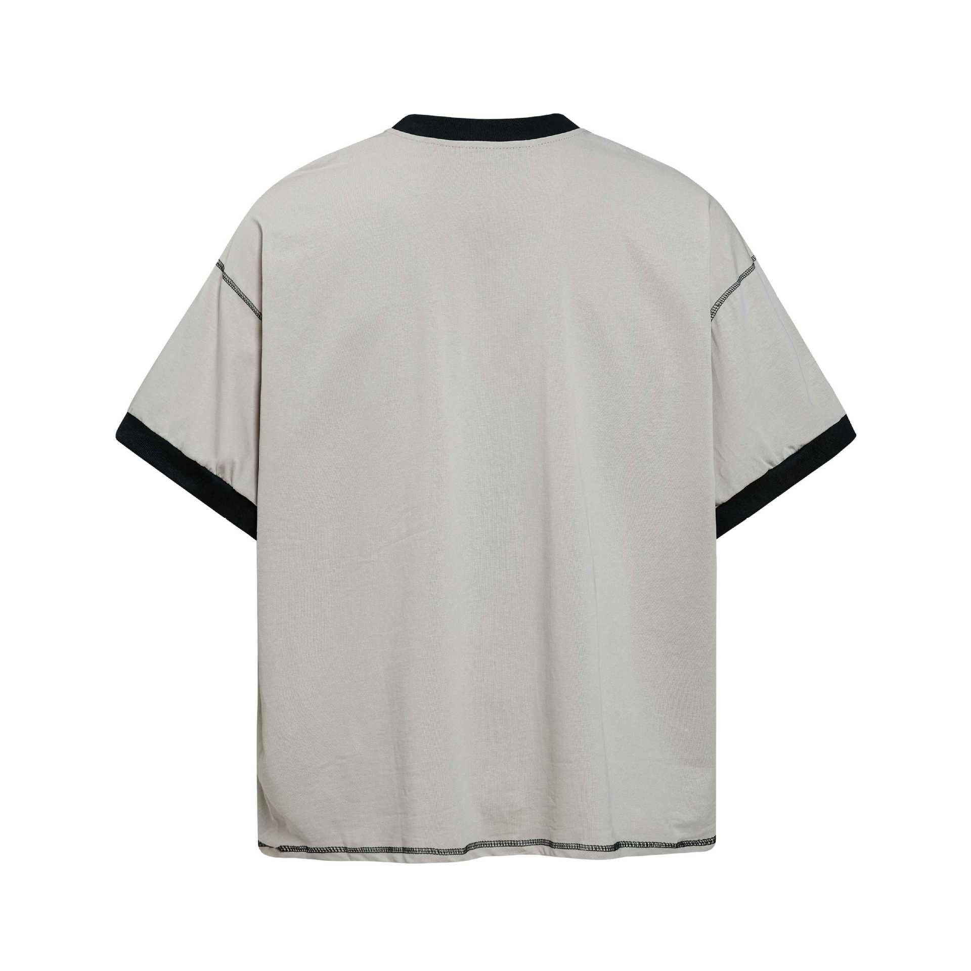 Color blocking edging short sleeved t-shirt for men | MuddyStock Originals
