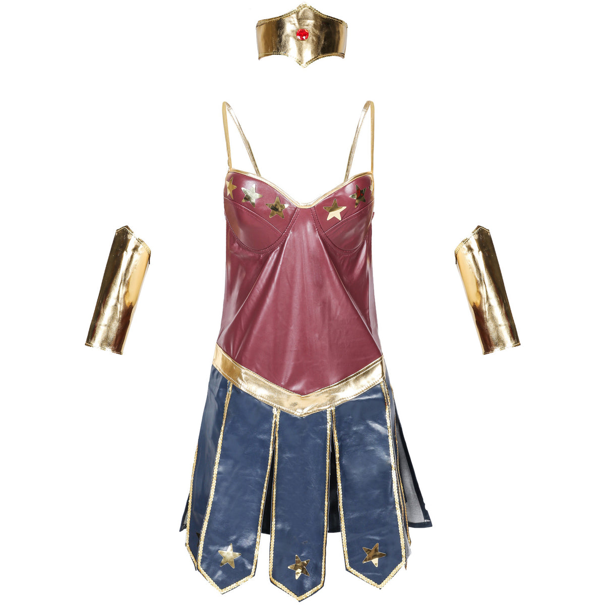 Halloween cosplay costume Wonder Woman 3791 multicolor (Without Booties)