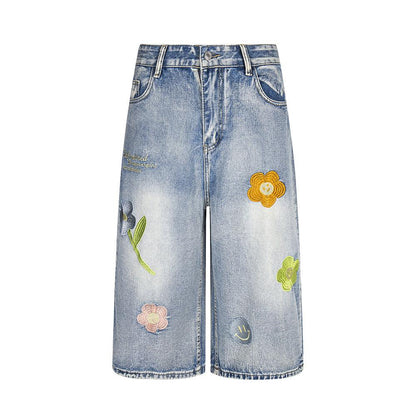 Washed Cropped Pants For Women | MuddyStock Originals Washed Blue