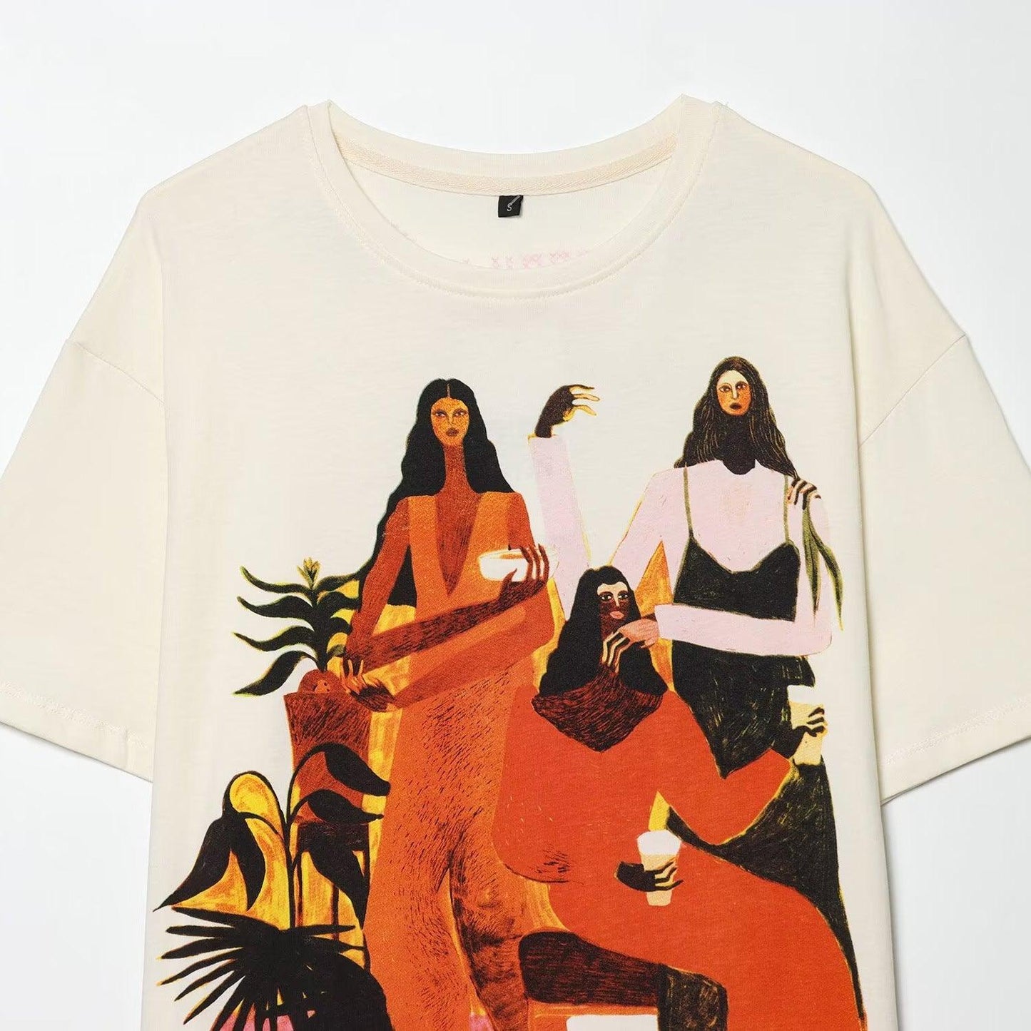 Loose casual versatile printed T-shirt for women | MuddyStock Originals
