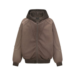 Deconstructed with rough edges in hoodie for men | MuddyStock Originals Cappuccino Brown