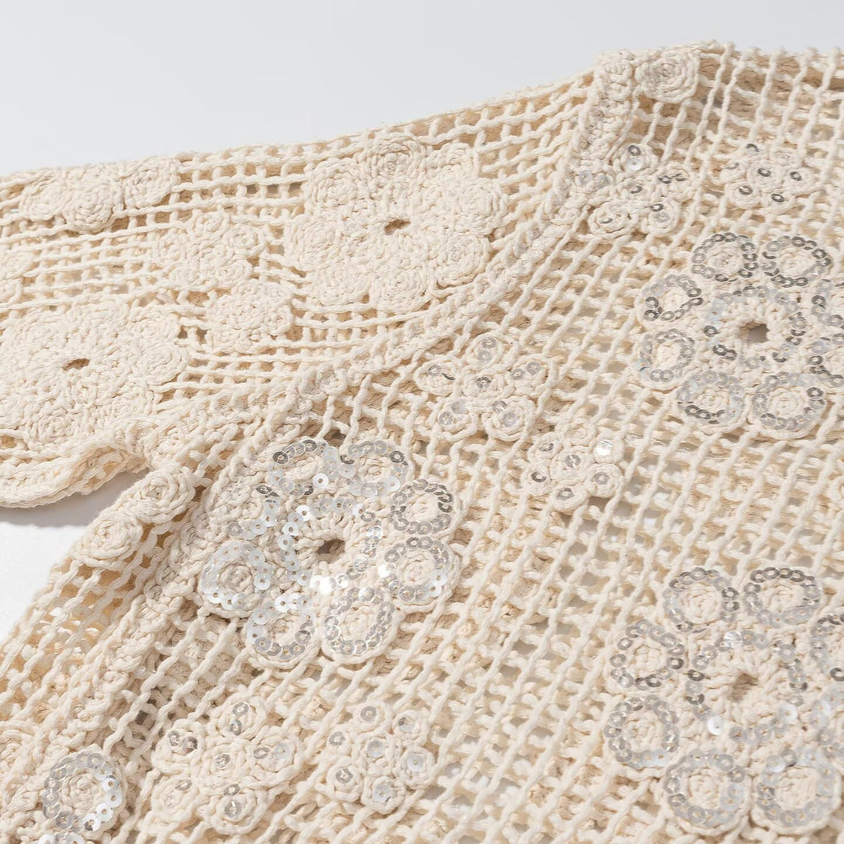 French style hollow knitted top for women | MuddyStock Originals