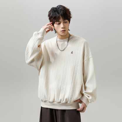 Round neck sweatshirt with embroidered for men | MuddyStock Originals MuddyStock