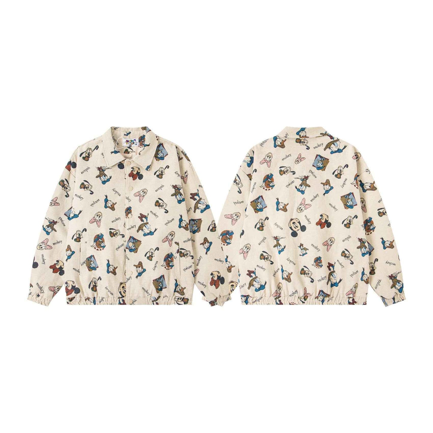 Retro Cartoon Jacquard Design Lapel Jacket For Men And Women | MudsdyStock Originals MuddyStock