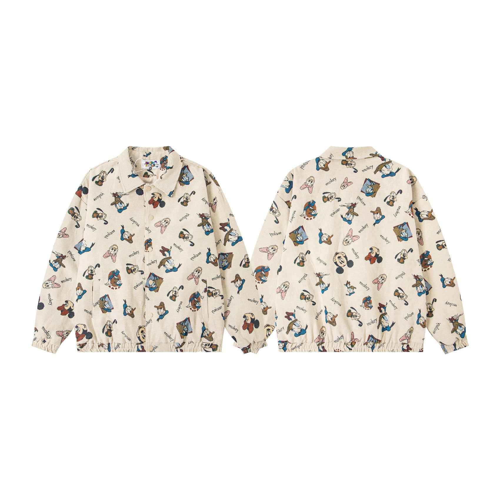 Retro Cartoon Jacquard Design Lapel Jacket For Men And Women | MudsdyStock Originals MuddyStock