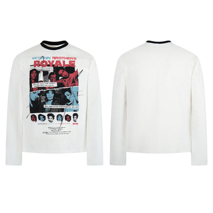 Street printed design long sleeved T-shirt for men | MuddyStock Originals