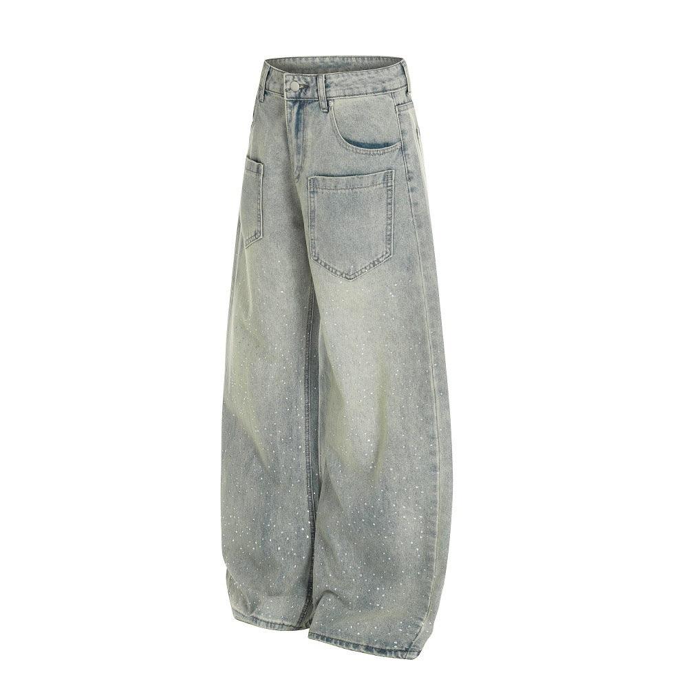 Starry Sky Hot Diamond Bending Knife Jeans For Women | MuddyStock Originals