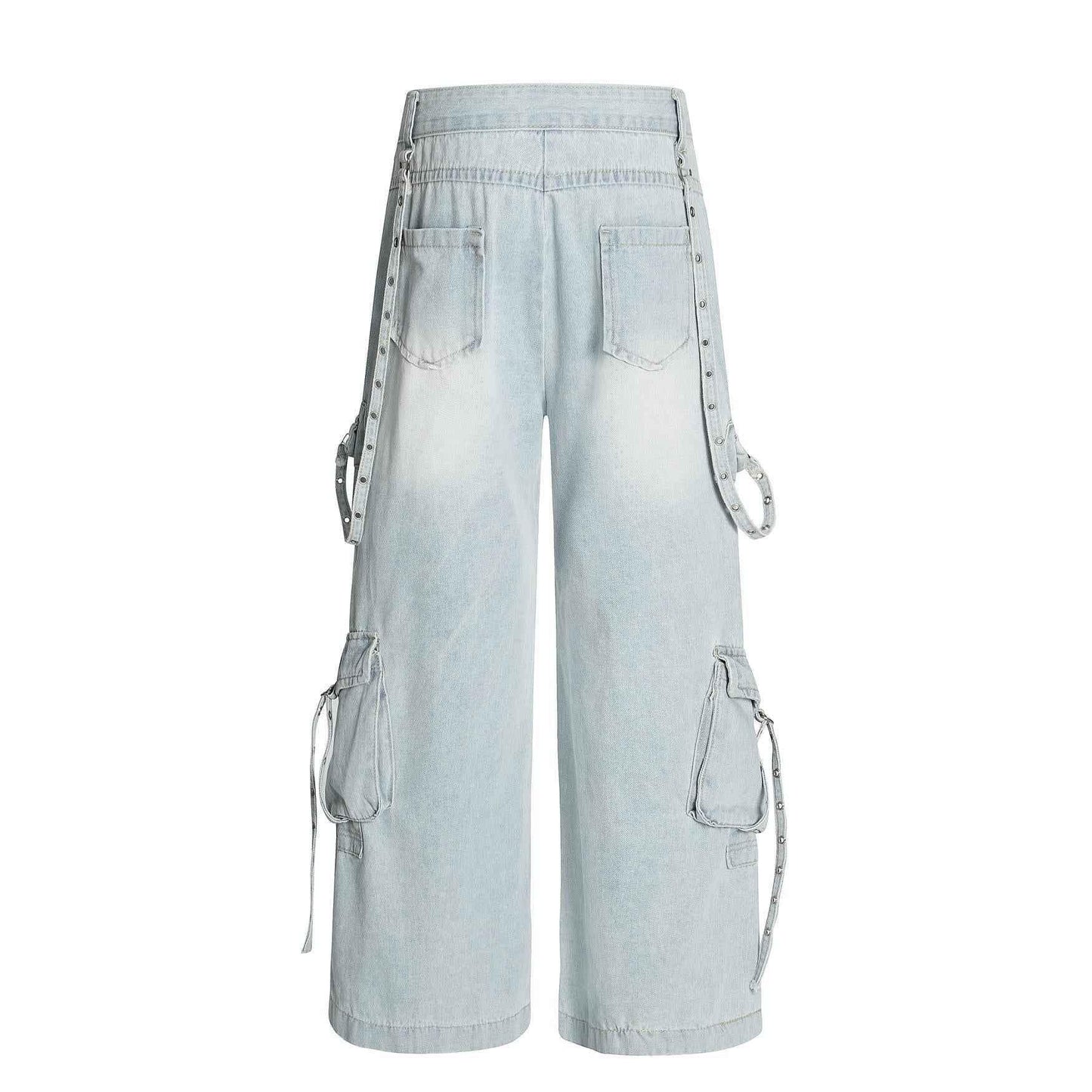 Retro ripped multi pocket workwear jeans for men | MuddyStock Originals