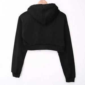 Women's Long Sleeve Crop Hoodie | MuddyStock Originals Black