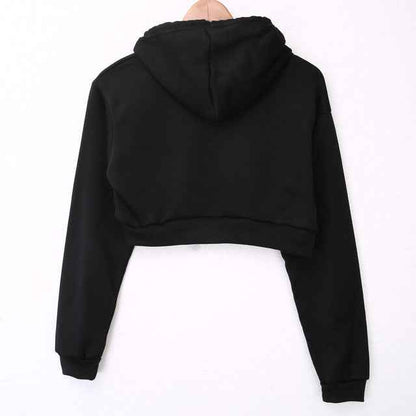 Women's Long Sleeve Crop Hoodie | MuddyStock Originals Black MuddyStock