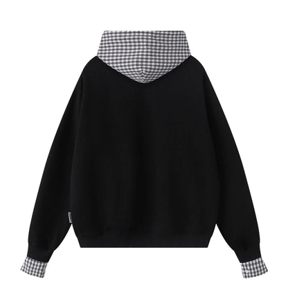 Retro Spliced Fake Two-Piece Loose Hoodie for Men and Women | MuddyStock Originals MuddyStock