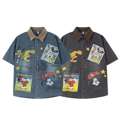 Fun Cartoon Print Short Sleeve Shirt | MuddyStock Originals eprolo
