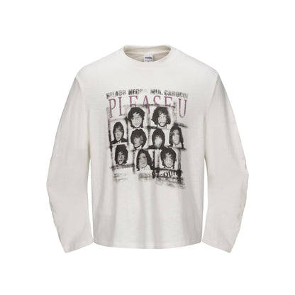Graphic Print Oversized Long Sleeve T-Shirt For Men | MuddyStock Originals
