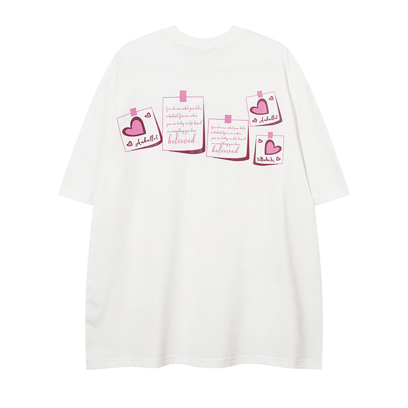 Anime character printed short sleeved shirt