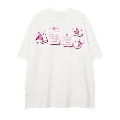 Anime character printed short sleeved shirt