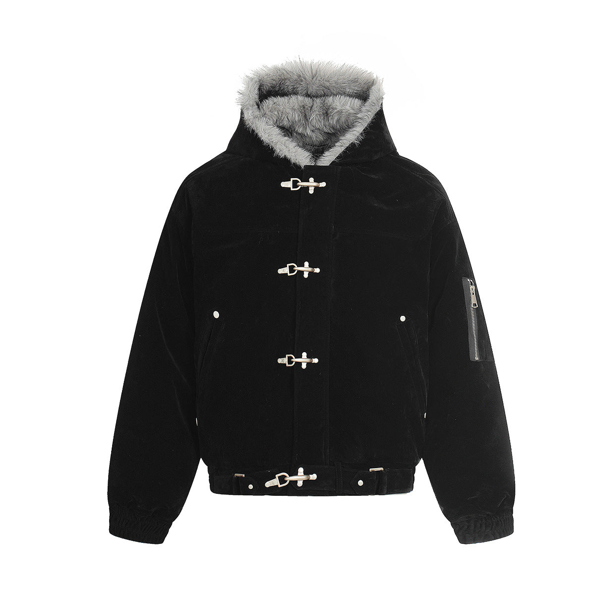 Metal Button Hoodie For Men | MuddyStock Originals