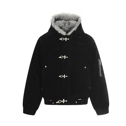Metal Button Hoodie For Men | MuddyStock Originals