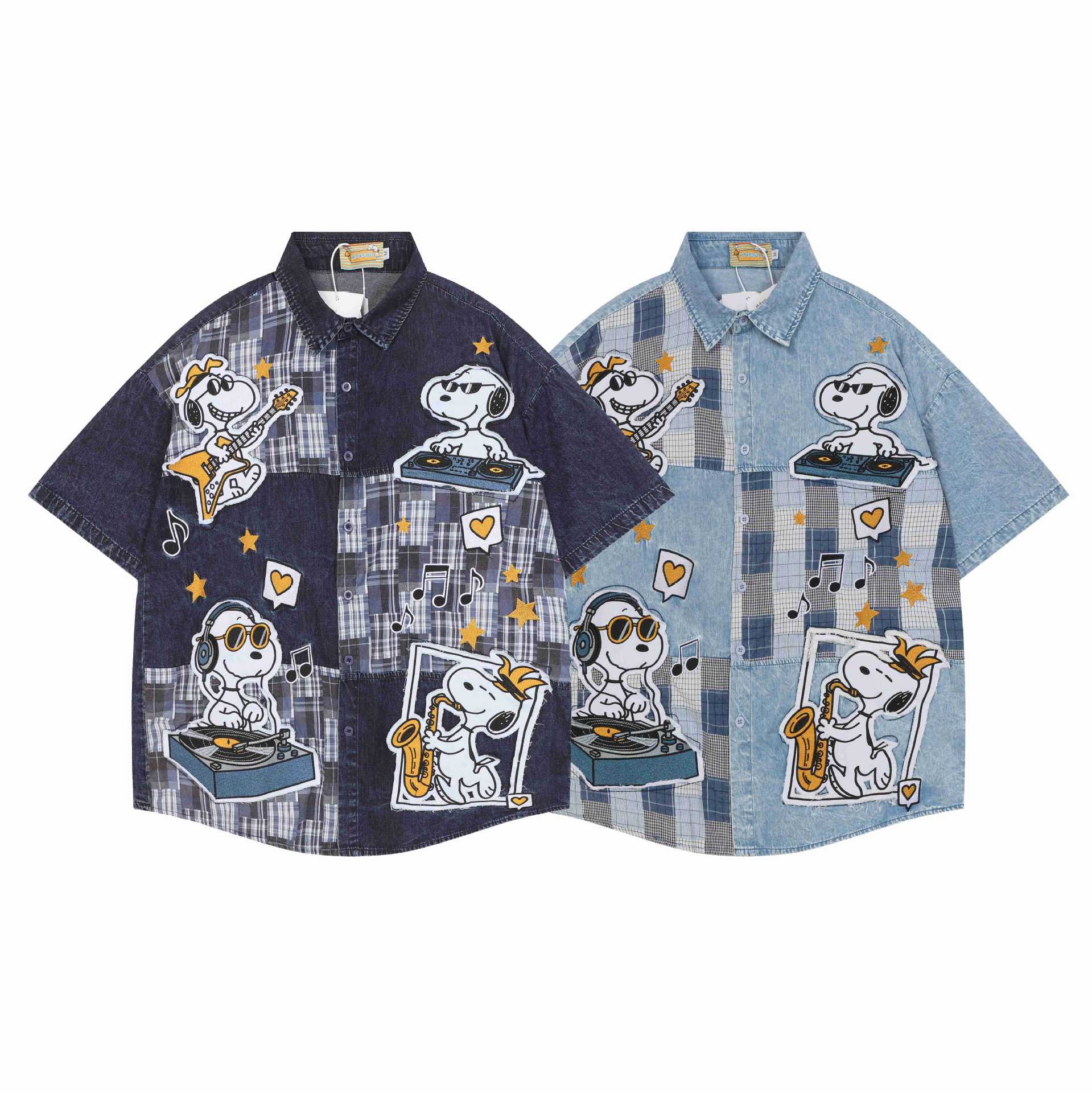 Music Snoopy Design Short Sleeve Shirt For Women | MuddyStock Originals