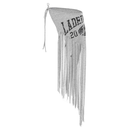 Simple letter slim fit casual versatile waist decoration for women Light Gray one size