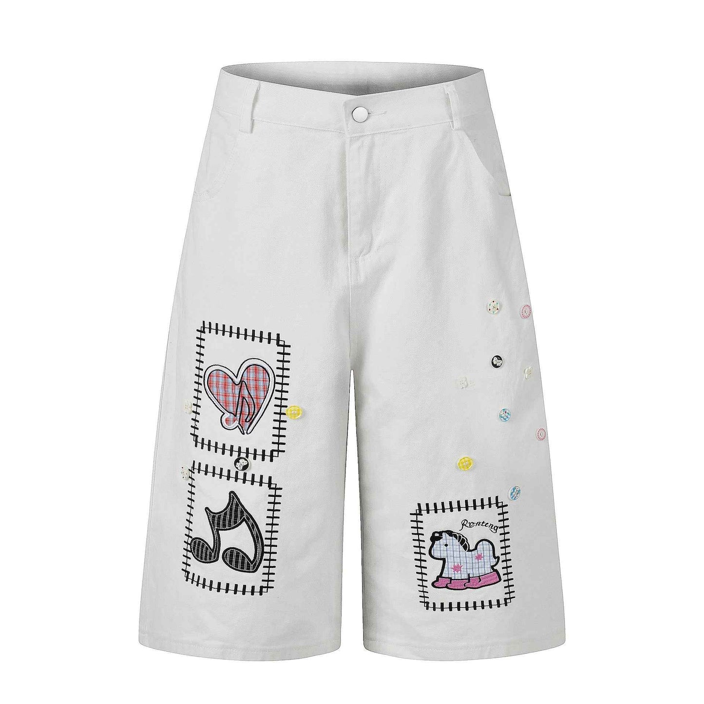 Loose Straight Wide Leg Cropped Pants For Women | MuddyStock Originals White