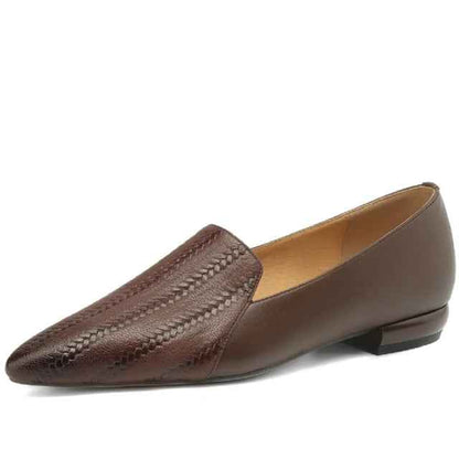 Vintage Pointed Toe Women's Pumps brown eprolo