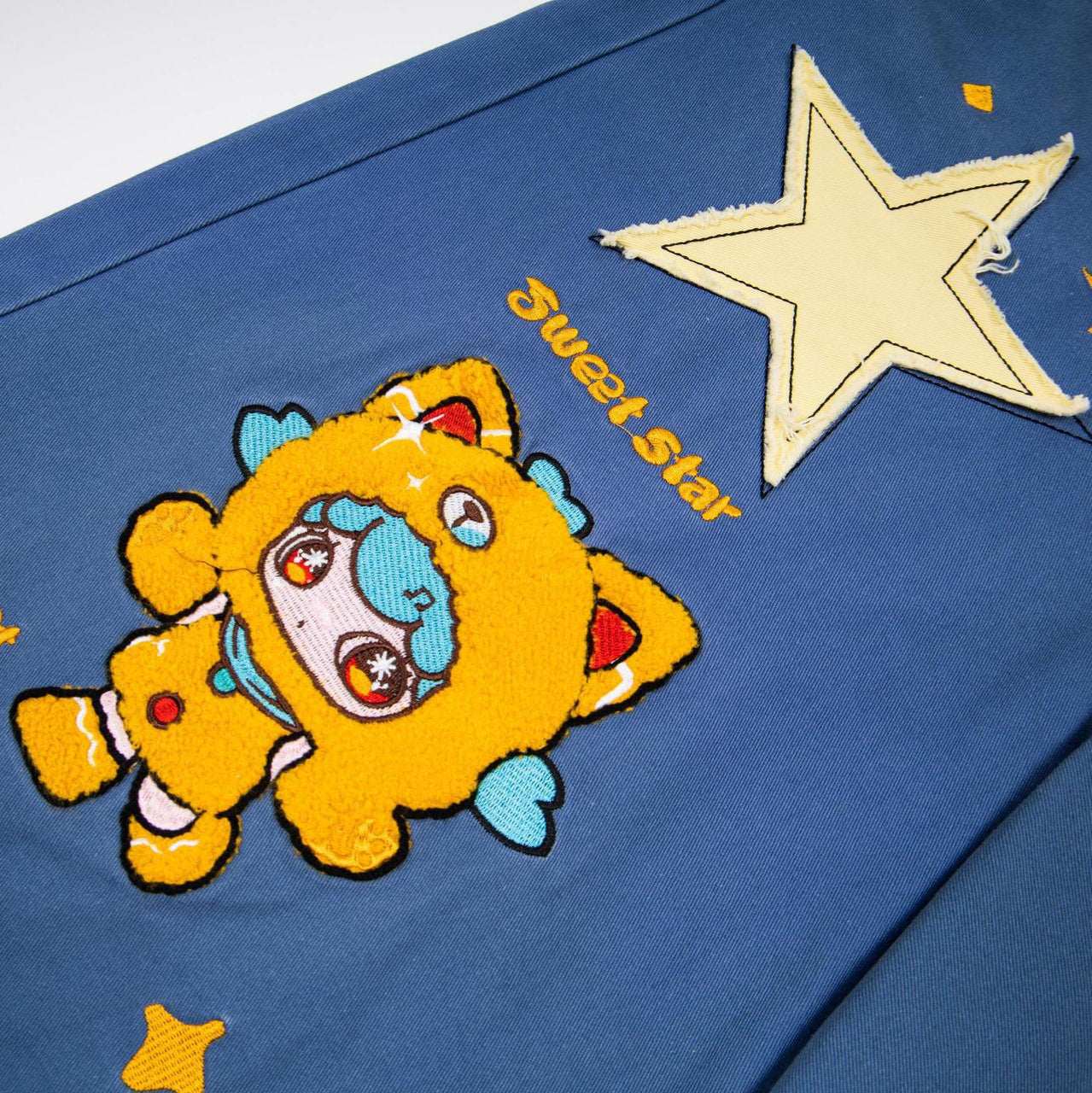 Cartoon patchwork cropped pants for women | MuddyStock Originals