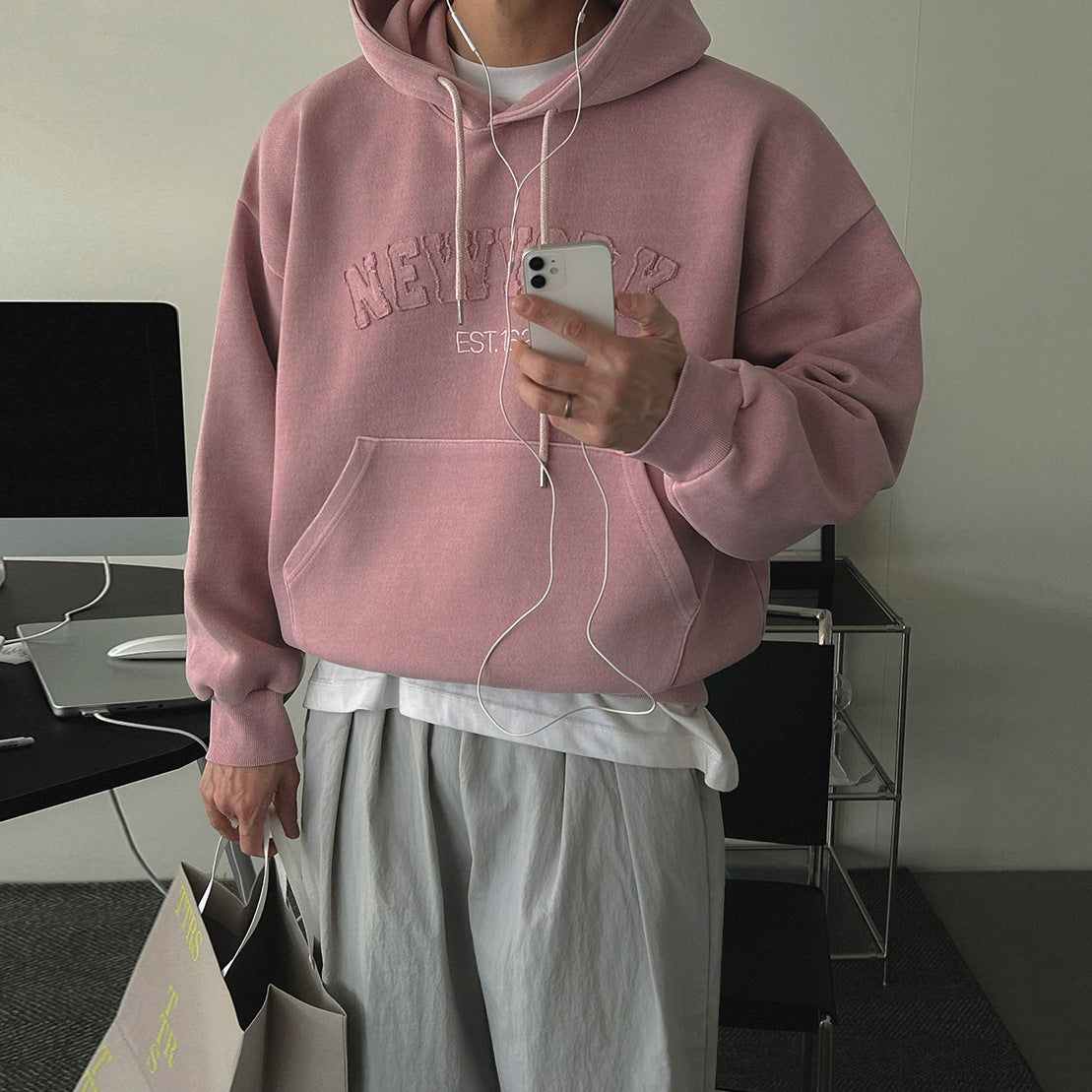 Casual Letter Hoodie for Men, Loose FitStreetwear, Autumn Fashion Sweatshirt eprolo