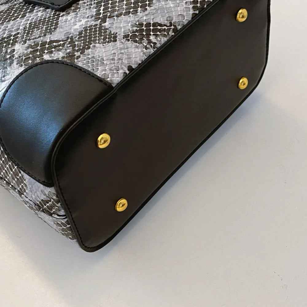 PU Leather Snakeskin Print Crossbody Bag For Women