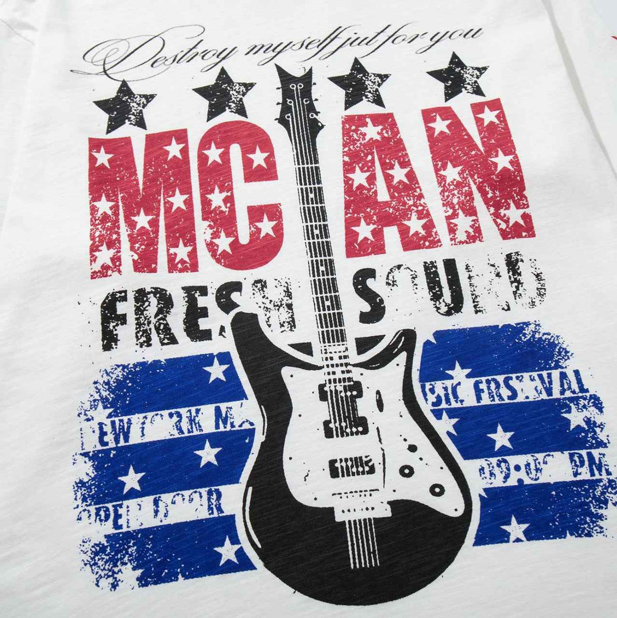 Star letter printed long sleeved T-shirt for men
