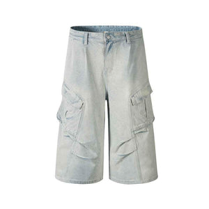 Workwear denim cropped pants for men | MuddyStock Originals Blue