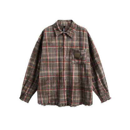 Old checkered men's and women's long sleeved shirt | MuddyStock Originals