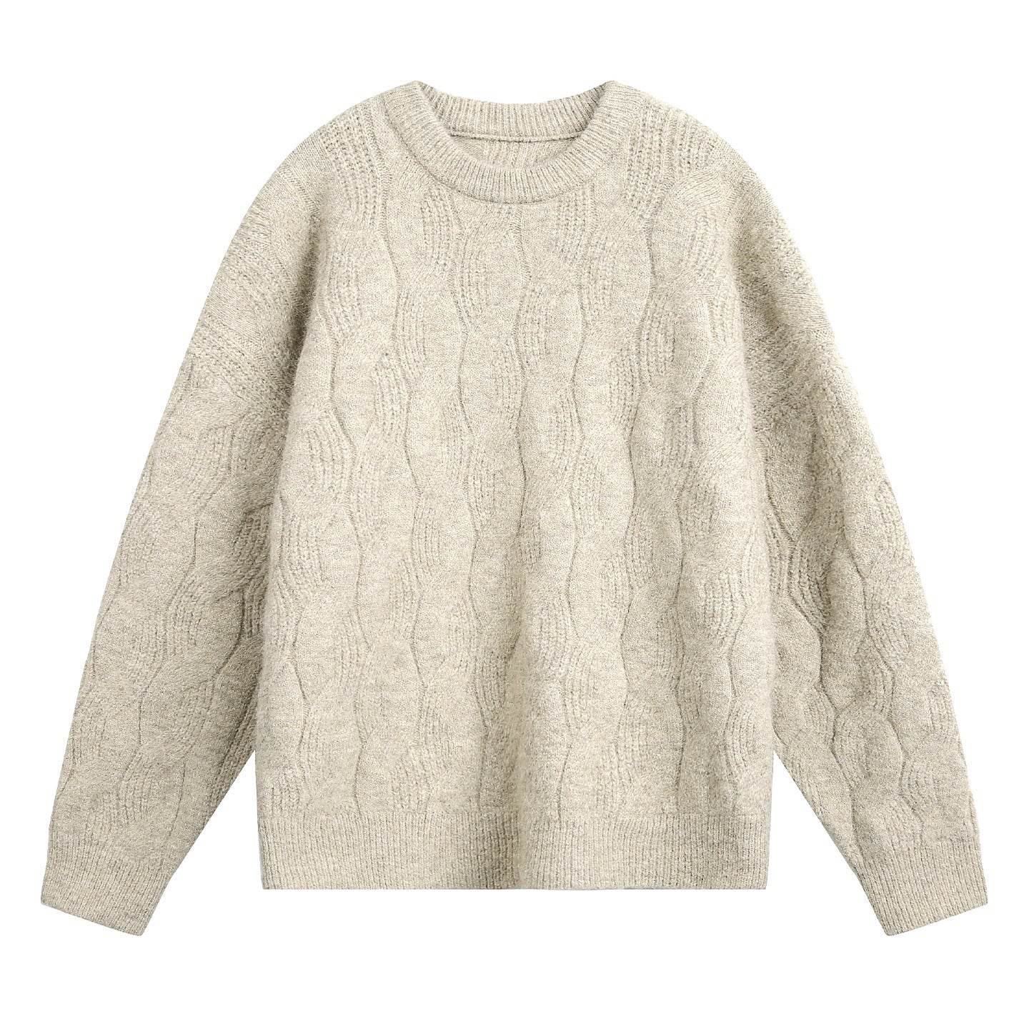 Round neck sweater for men | MuddyStock Originals Oatmeal MuddyStock