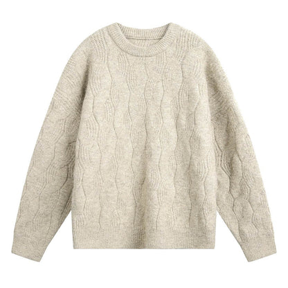 Round neck sweater for men | MuddyStock Originals Oatmeal MuddyStock
