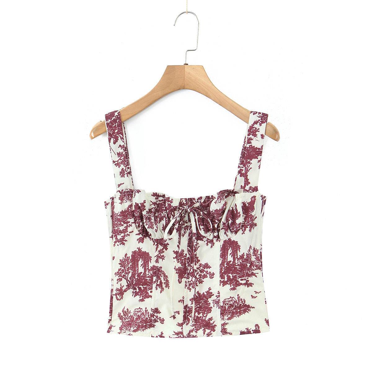 Floral slim fit small camisole vest for women | MuddyStock Originals MuddyStock
