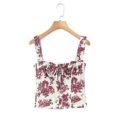 Floral slim fit small camisole vest for women | MuddyStock Originals MuddyStock