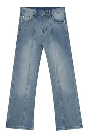 Raw Hem Jeans with Pockets For Men | MuddyStock Originals Blue
