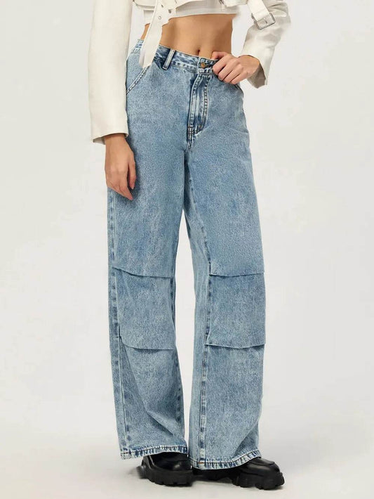 Wide Leg Jeans with Pockets | MuddyStock Originals Light MuddyStock