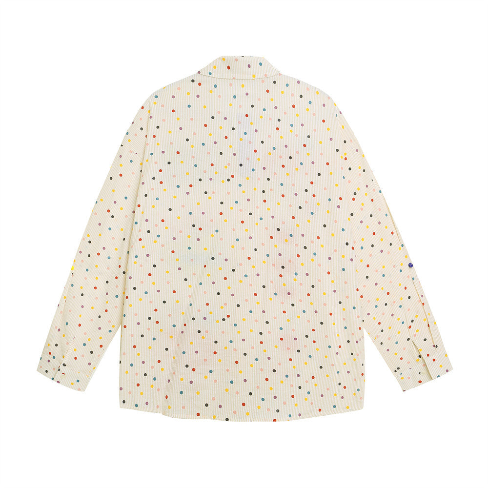 Cartoon polka dot long sleeved shirt