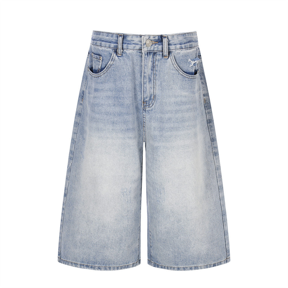 Loose denim cropped pants for men and women | MuddyStock Originals