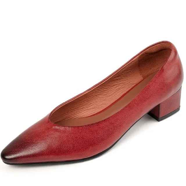Classic Concise Women's Pumps Heels Wind red eprolo