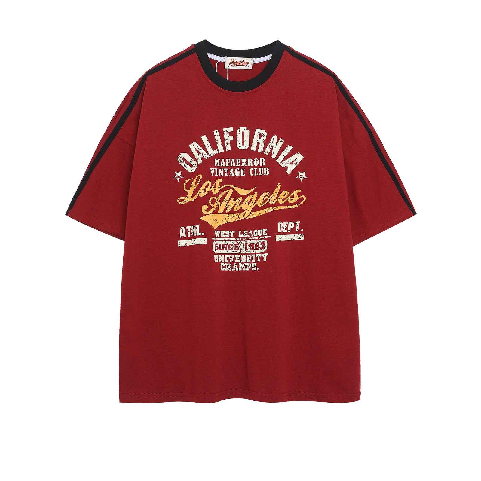 Webbing Letter Print Short Sleeve T-Shirt For Men | MuddyStock Originals MuddyStock