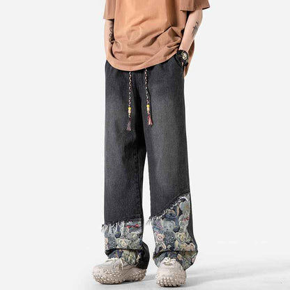 Bear Spliced Denim Pants For Men | MuddyStock Originals MuddyStock