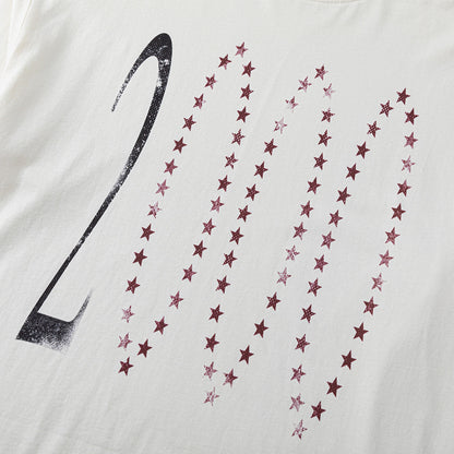 Casual Star Print Long Sleeve Crew Neck Men's T-Shirt