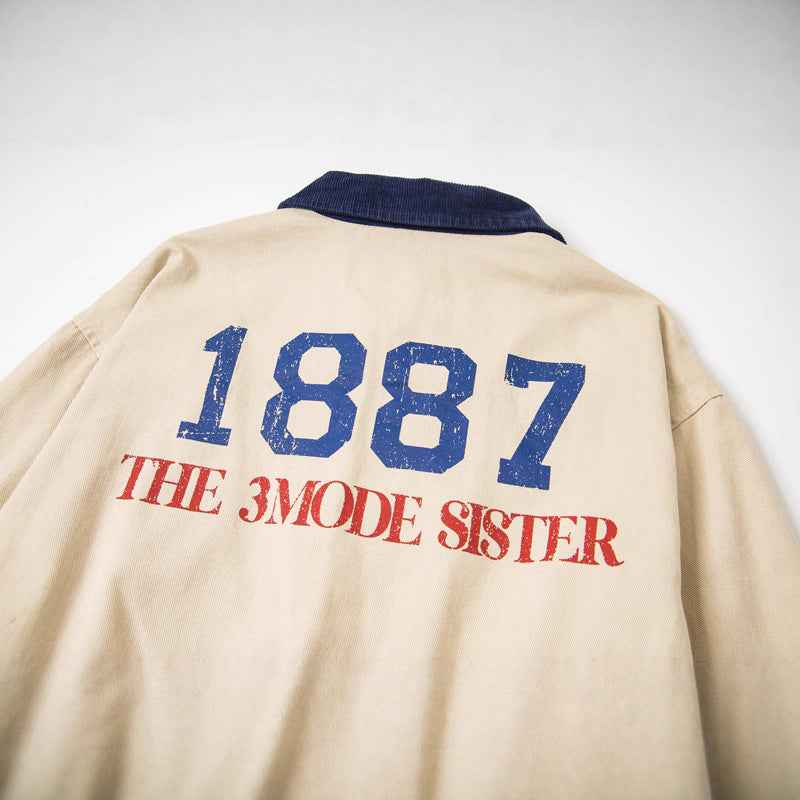 Vintage Flag Letter Printed Jacket For Men And Women | MuddyStock Originals MuddyStock