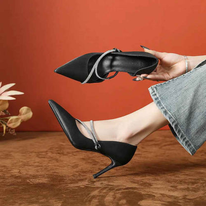Pointed Toe High Heel Pumps Black