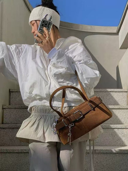 Small niche design bag for women Brown